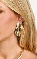 Belize Earrings - Statement Stud Earrings in Gold