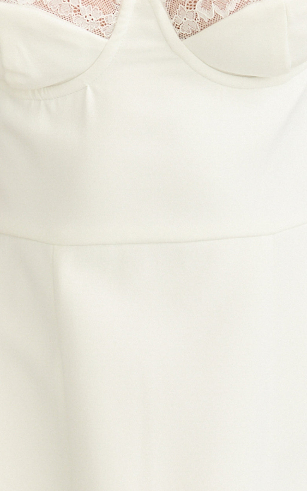 Benson Mini Dress - Sweetheart Fit And Flare Tulip Dress in Off White