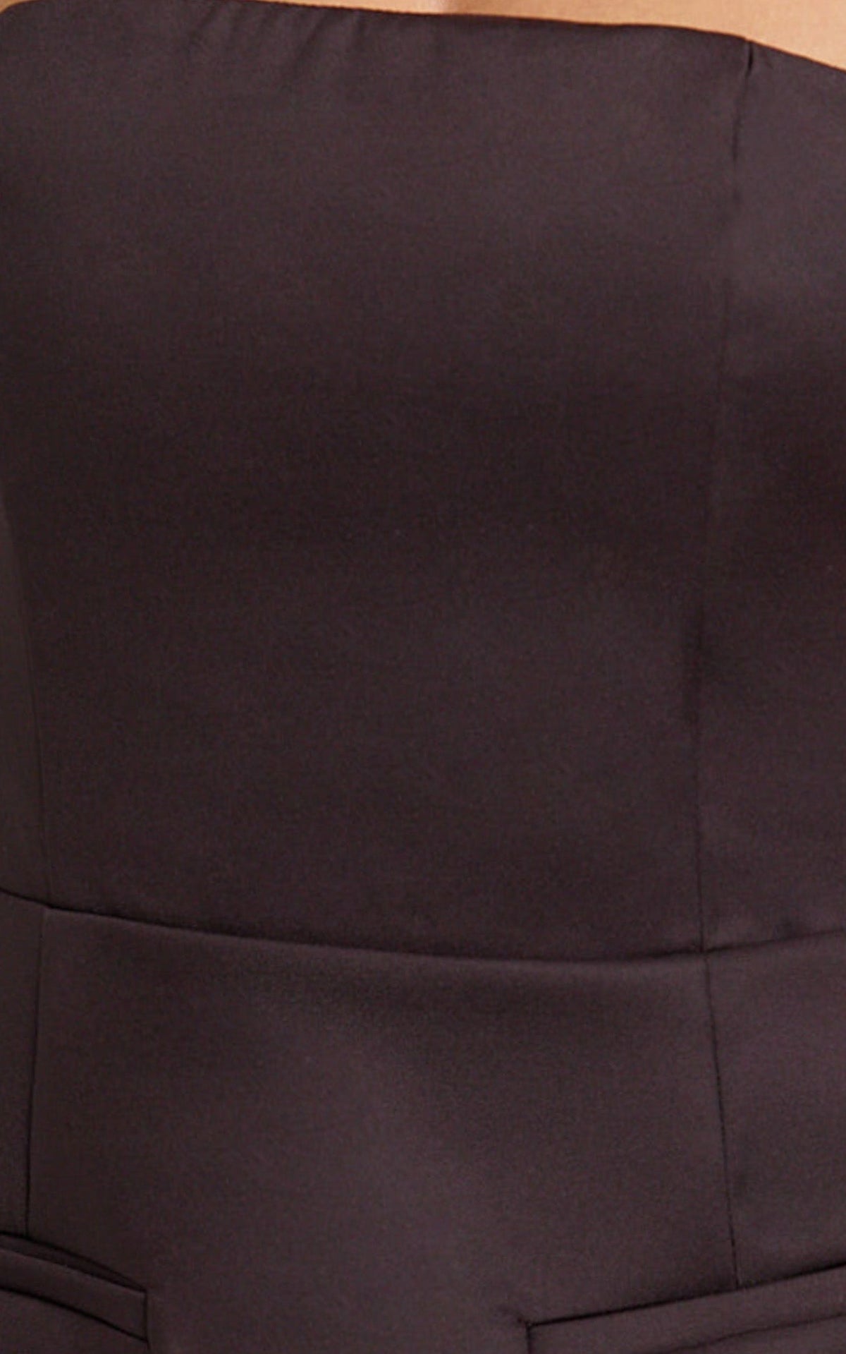 Benson Playsuit - Strapless Fit and Flare Playsuit in Chocolate