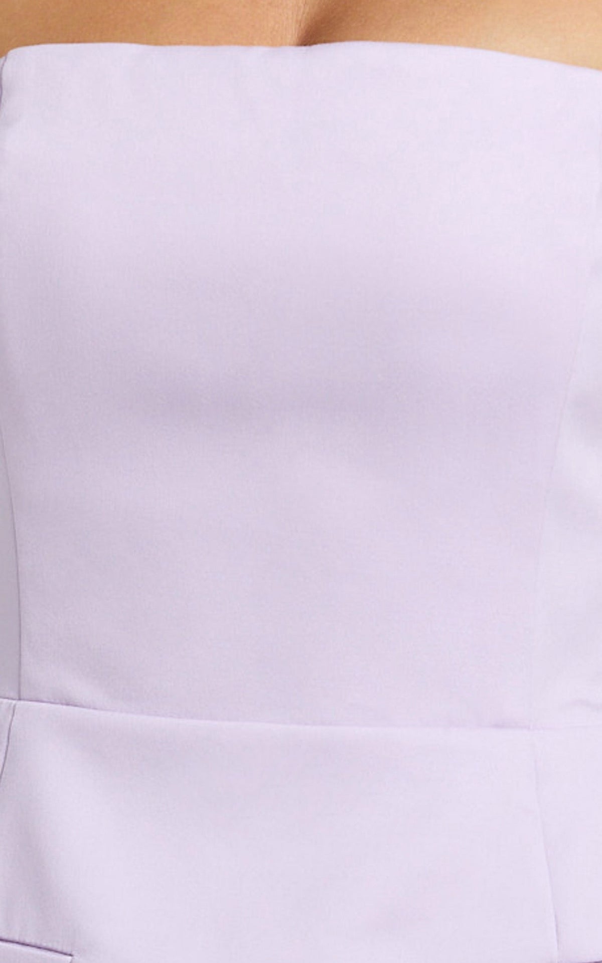 Benson Playsuit - Strapless Fit and Flare Playsuit in Lilac