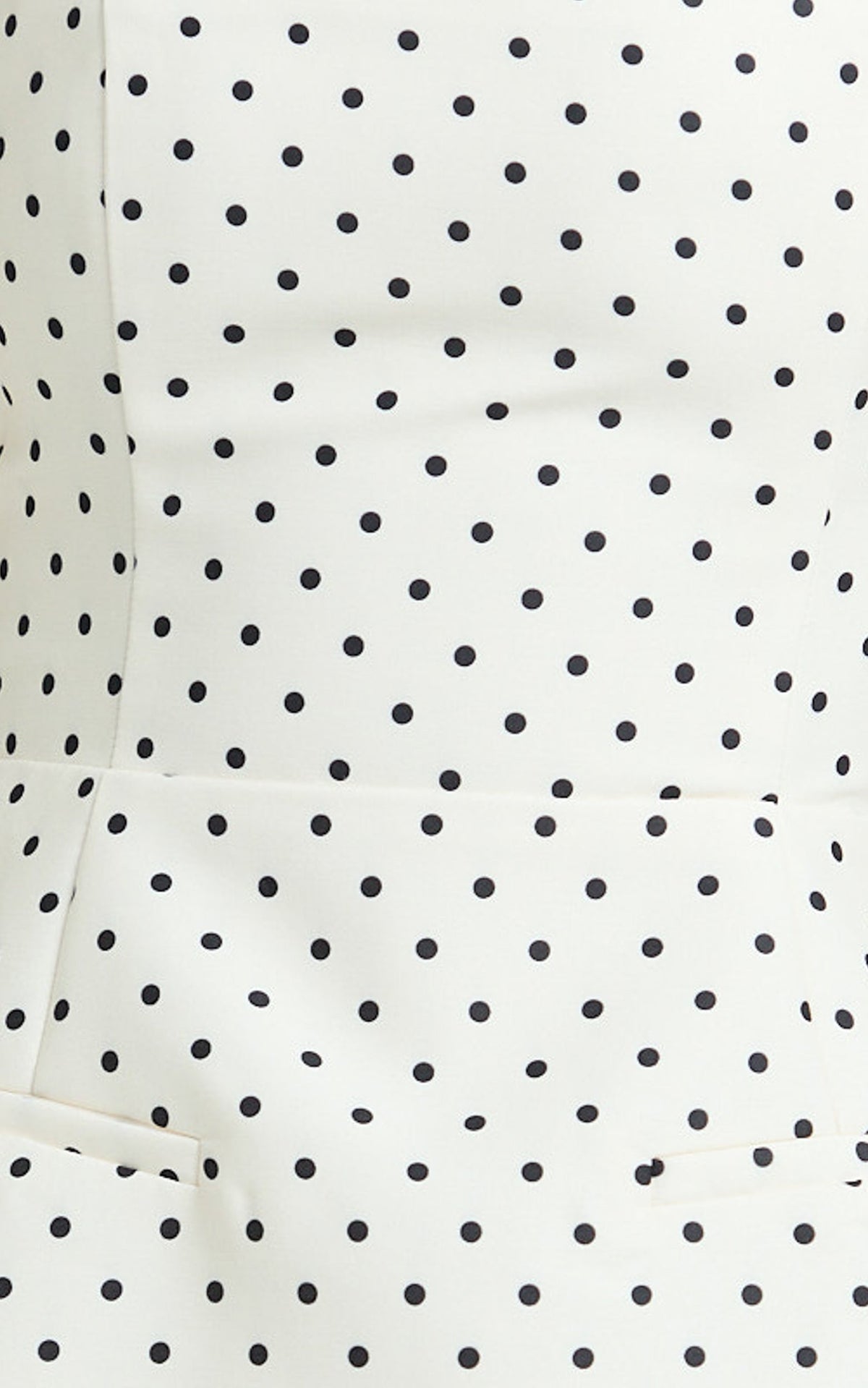 Benson Playsuit - Strapless Fit and Flare Playsuit in White Polka Dot