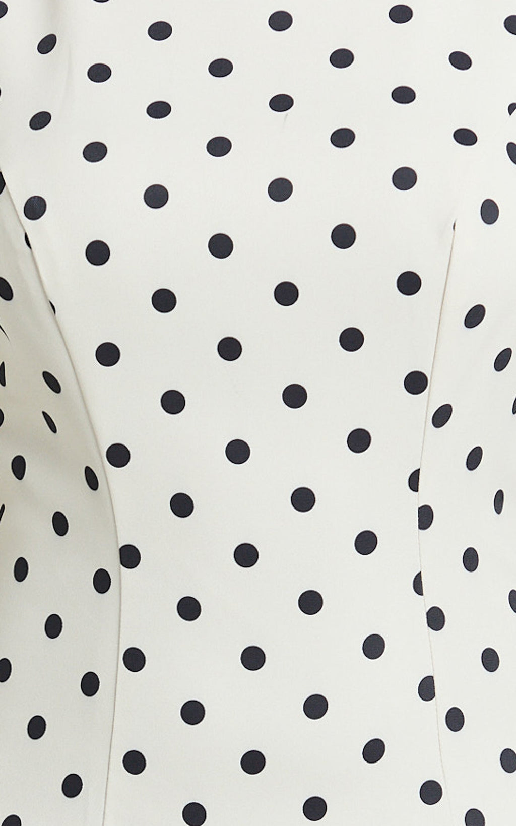 Brooke Mini Dress - Boat Neck Drop Waist Dress in Cream Polka Dot