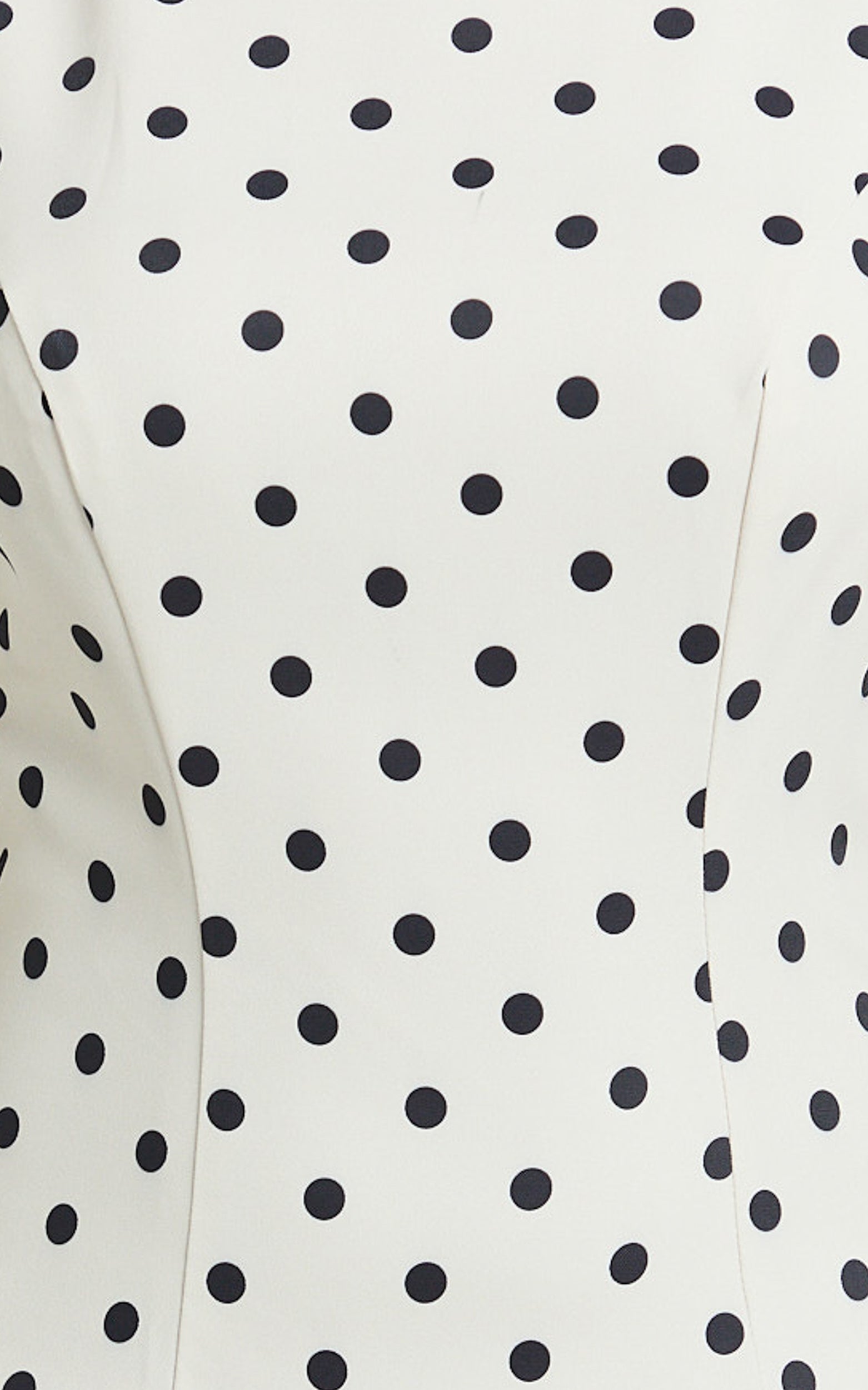 Brooke Mini Dress - Boat Neck Drop Waist Dress in Cream Polka Dot