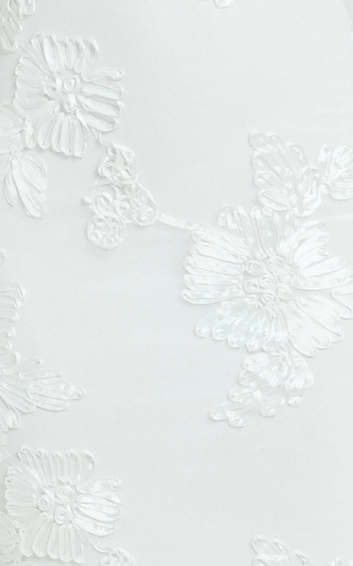 Rory Maxi Dress - Embroidered Mesh Dress in White