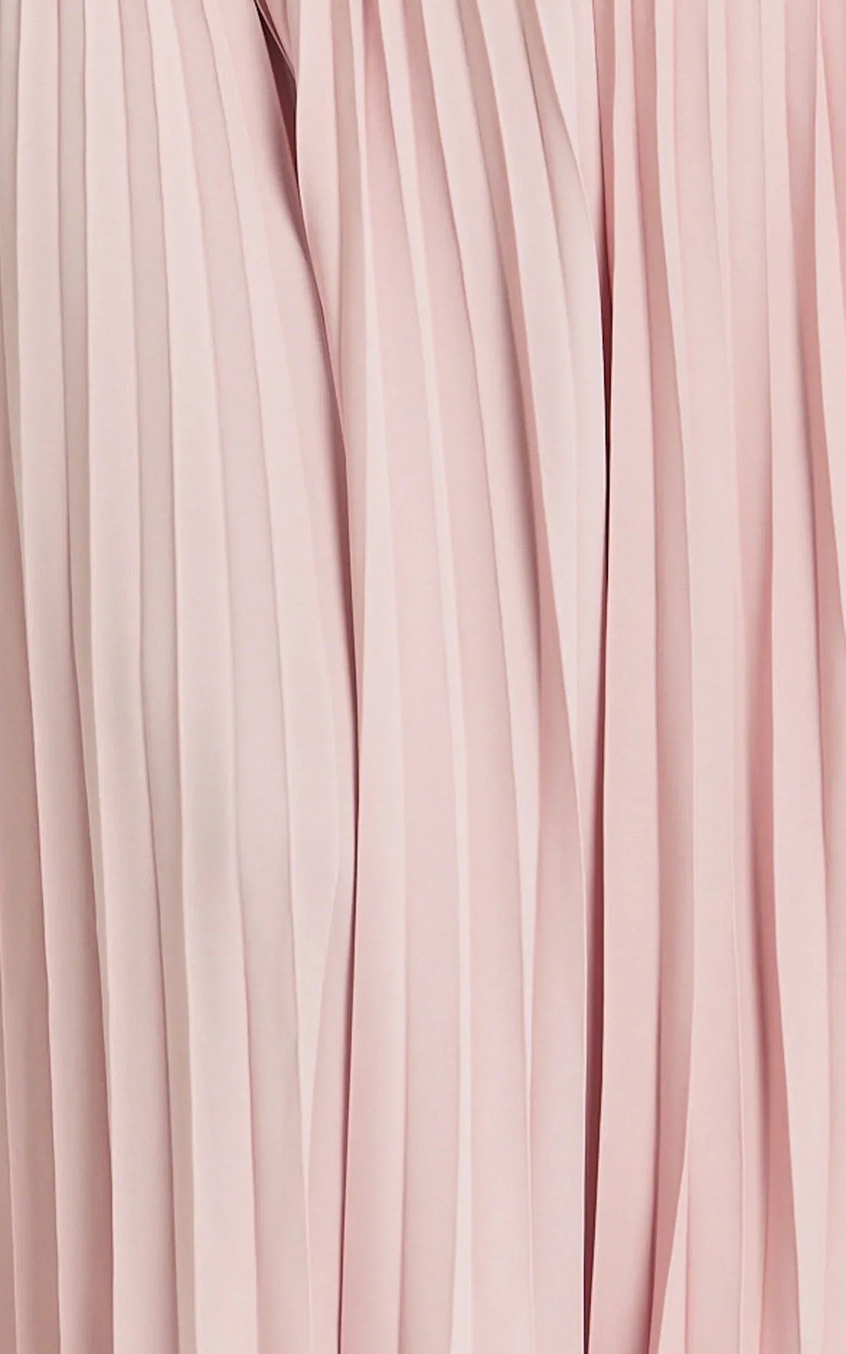 Loretta Maxi Dress - Contrast Halter Neck Pleated Dress in Pink