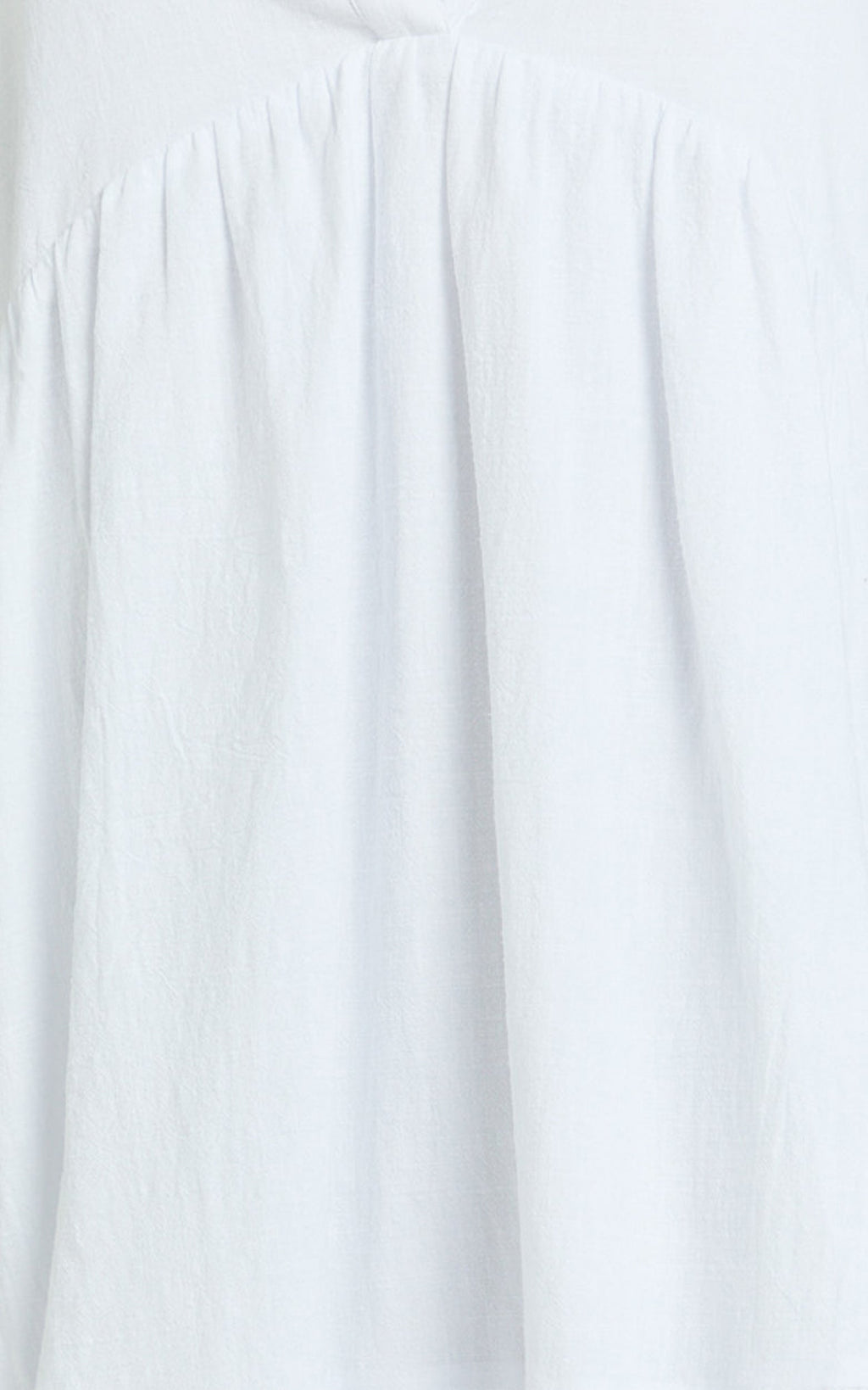 Calissa Mini Dress - Frill Hem Smock Dress in White