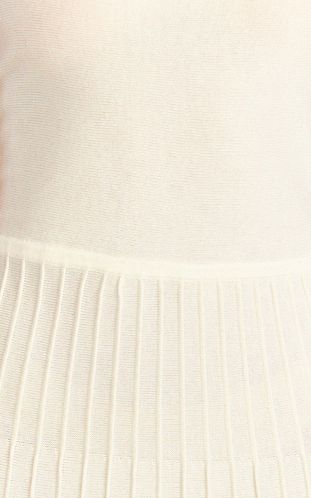 Candace Midi Dress - Halter Neck Ribbed Knit Dress in Cream