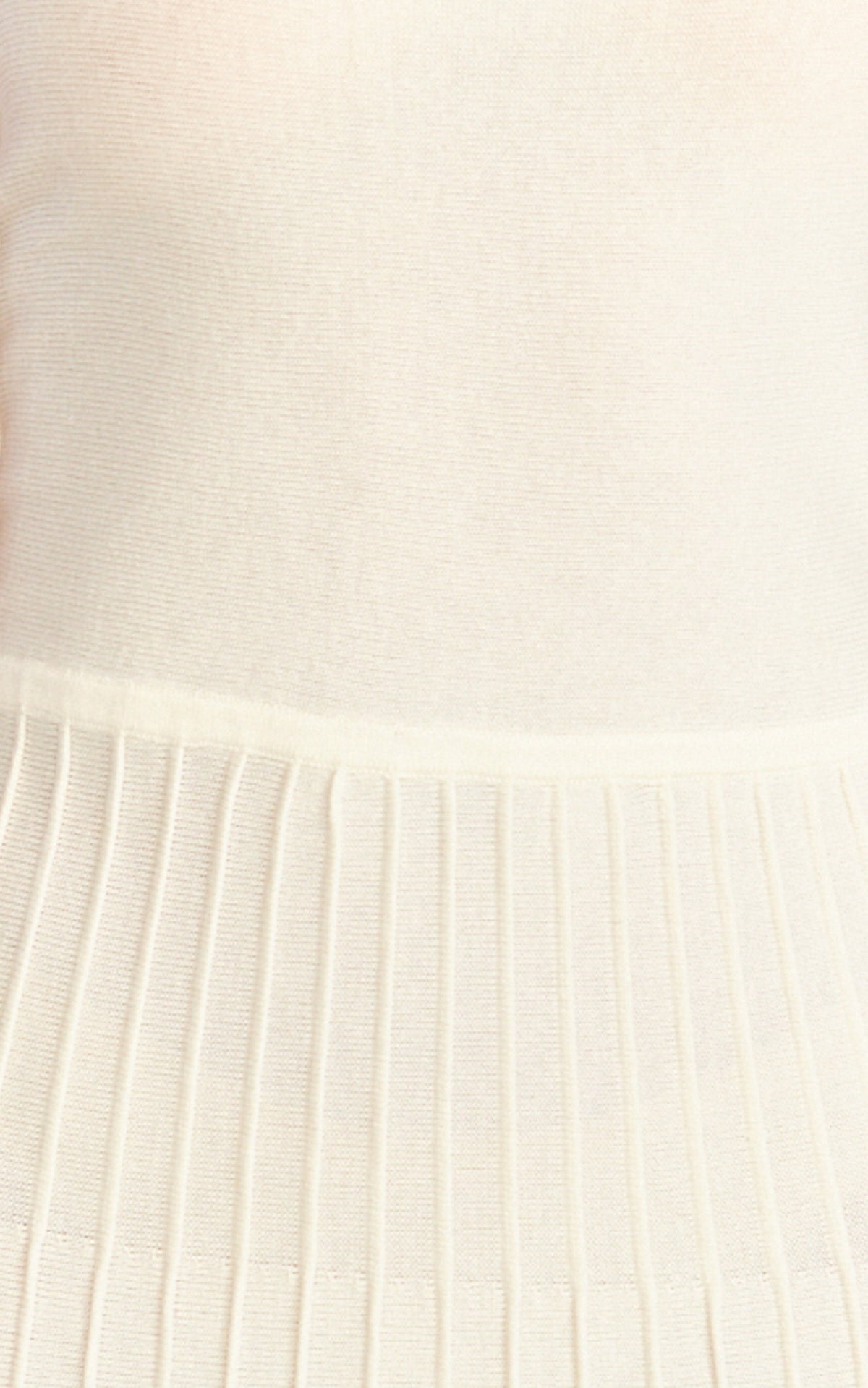 Candace Midi Dress - Halter Neck Ribbed Knit Dress in Cream