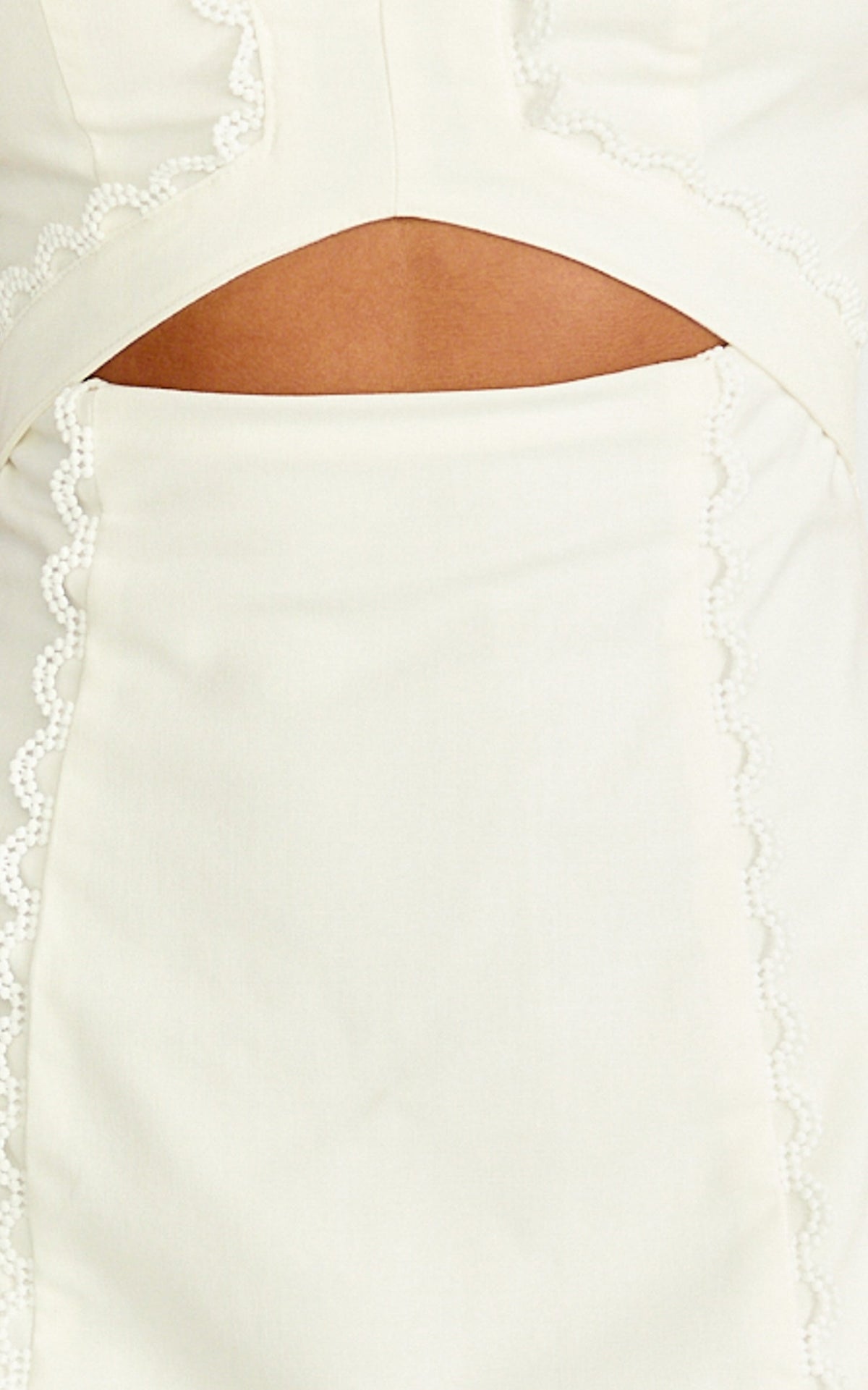 Carolyn Mini Dress - V Neck Puff Sleeve Dress in White