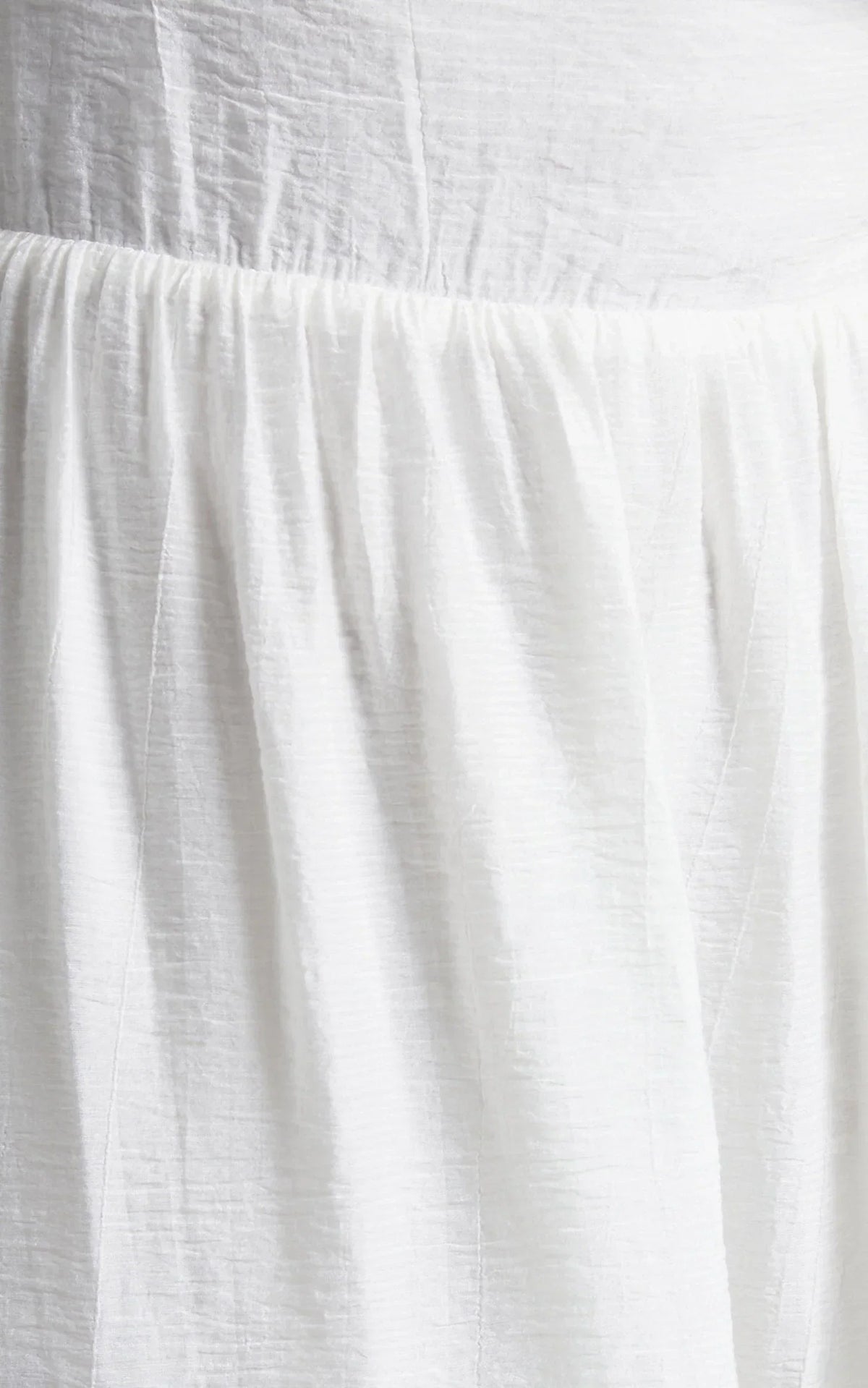 Anita Midi Dress - Puff Sleeve Tiered Dress in White