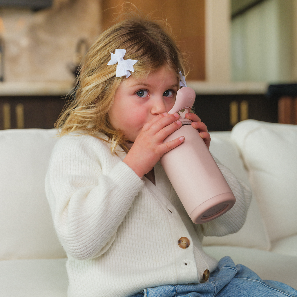 Girl Drinking from 14oz Dusty Rose HydroJug Ease2o
