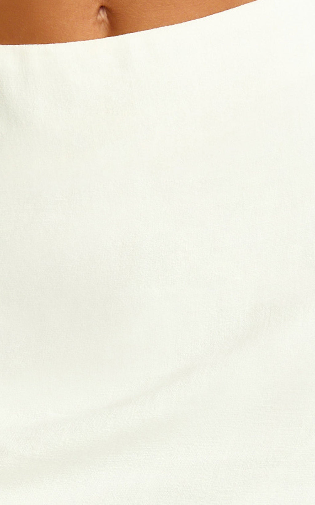 Eddie Skort - High Waist Linen Blend Mini Skort in White