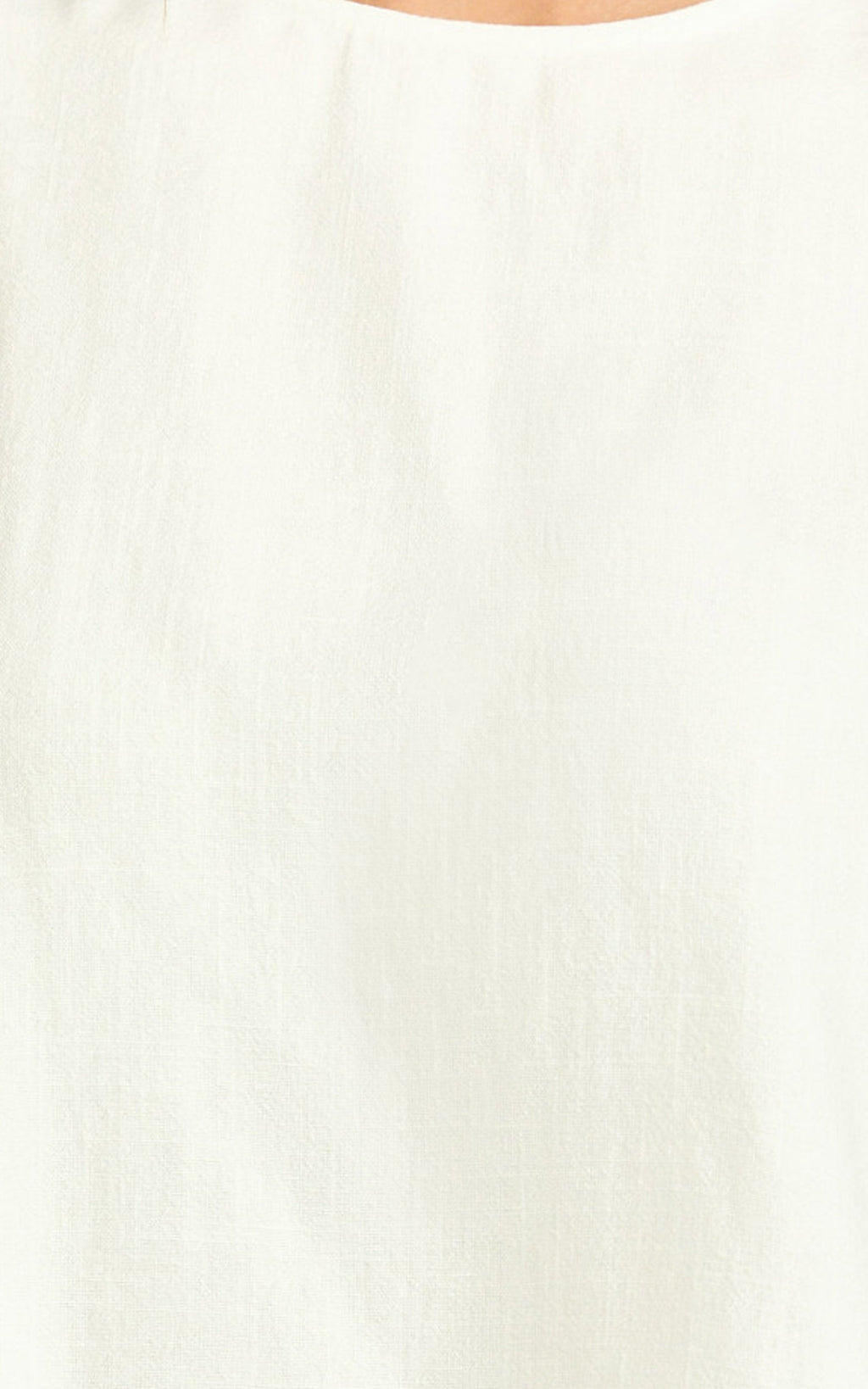 Eddie Top - Linen Blend Shell Top in White