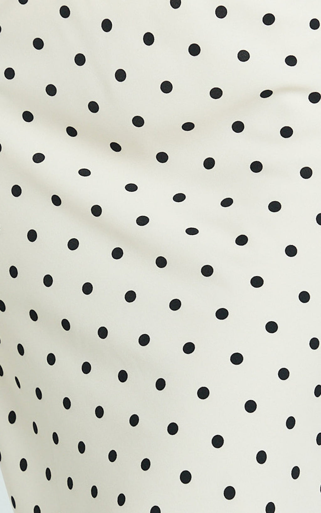 Elise Midi Skirt - High Waist Skirt in White Polka Dot