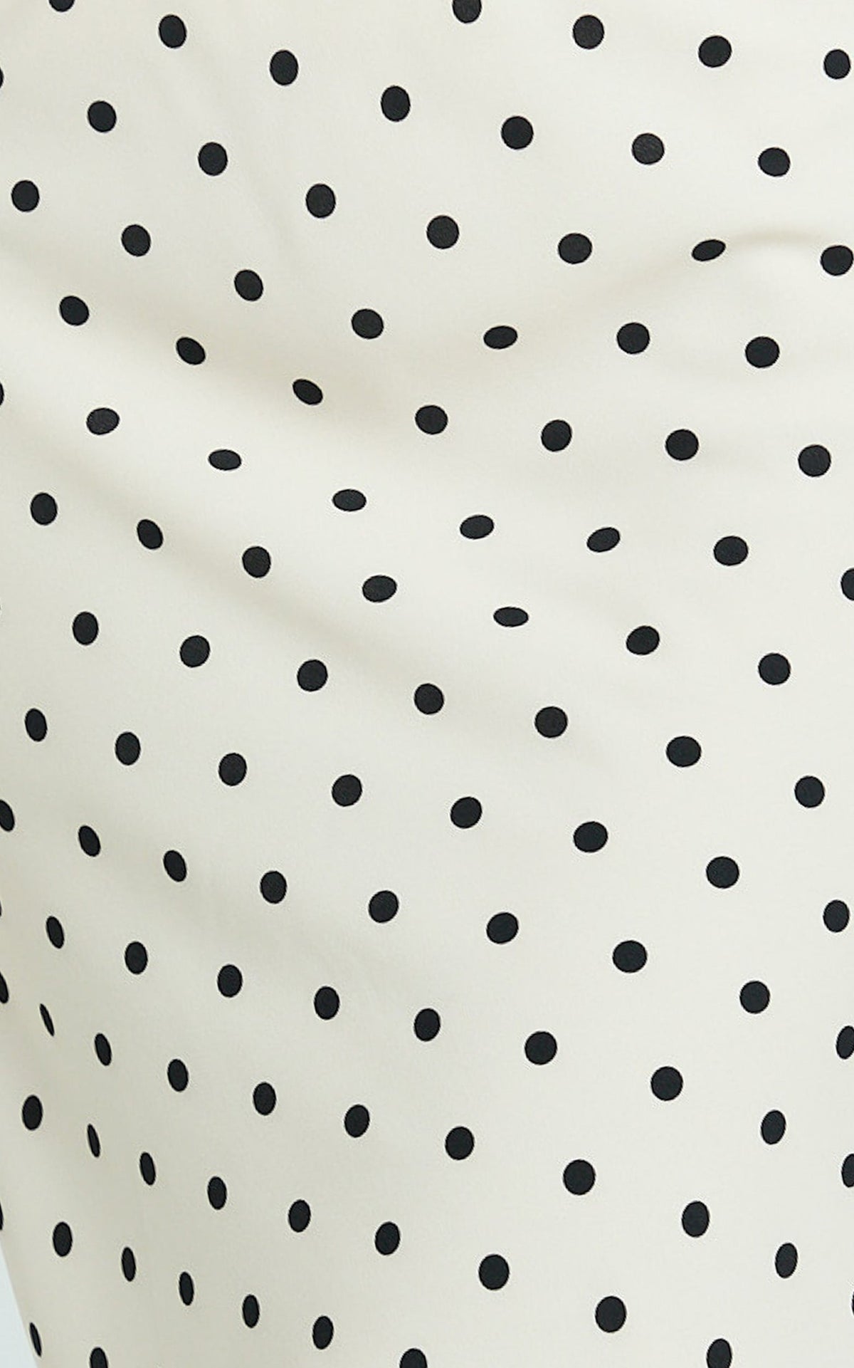 Elise Midi Skirt - High Waist Skirt in White Polka Dot