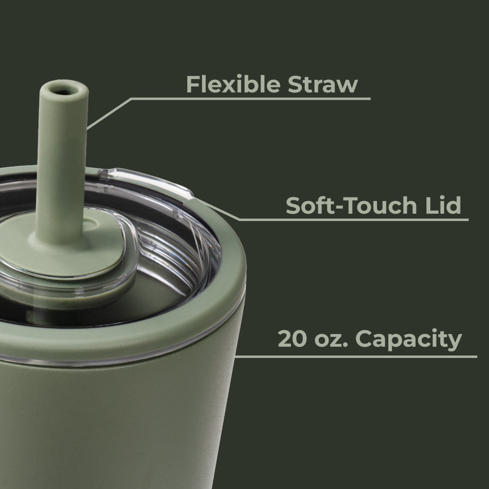 Courtyard Everyday Tumbler 20oz with Flexible Straw and Soft-Touch Lid