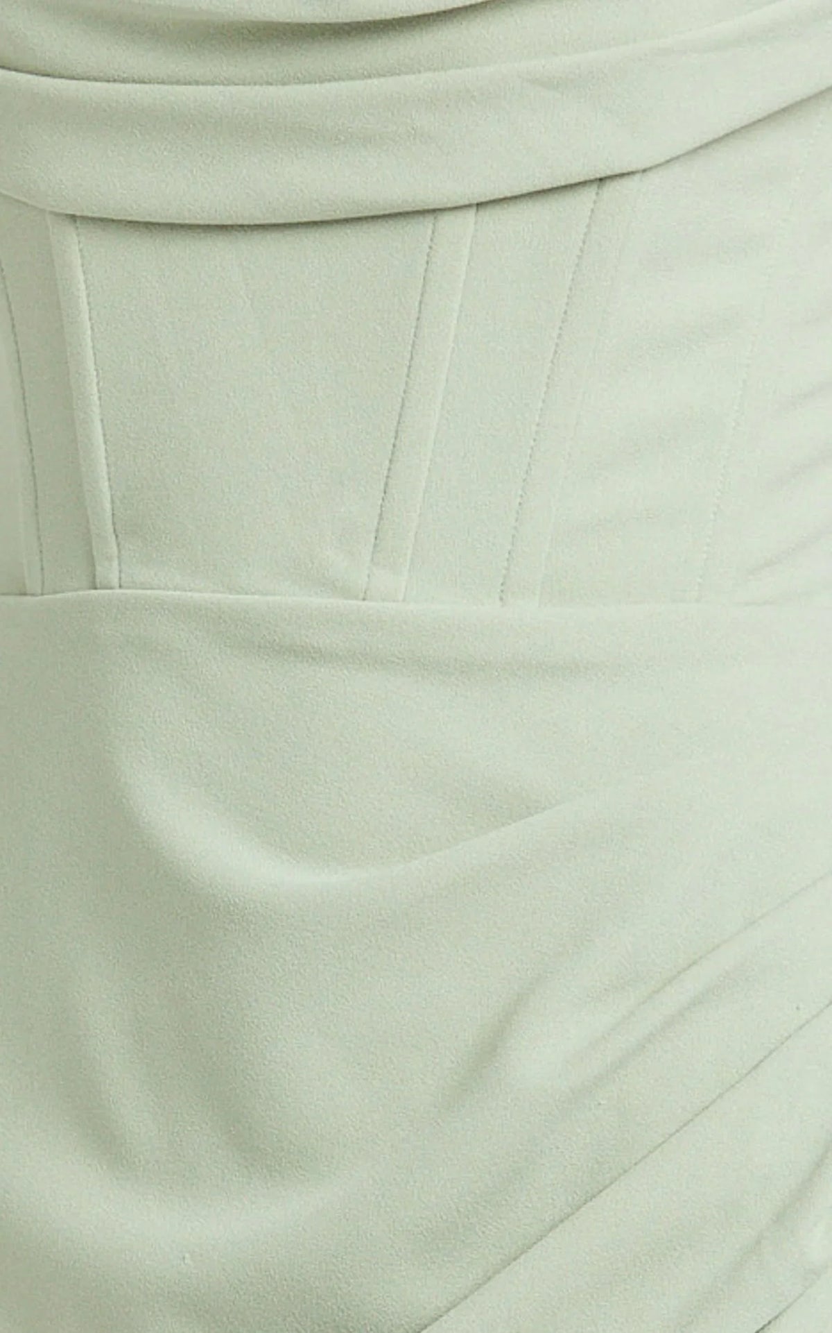 Marcel Maxi Dress - Off Shoulder Corset High Split Dress in Sage