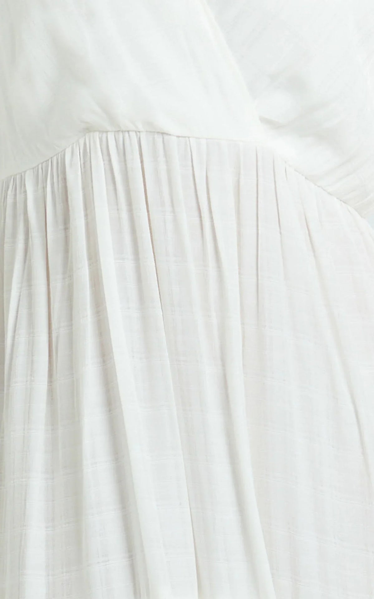 Cryzel Midi Dress - Flutter Sleeve Tiered Dress in White