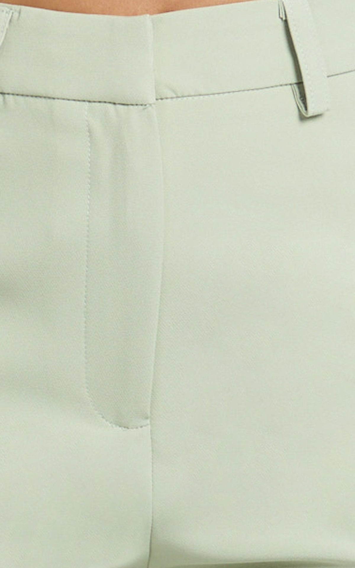 Hermie Pants - High Waisted Cropped Tailored Pants in Sage