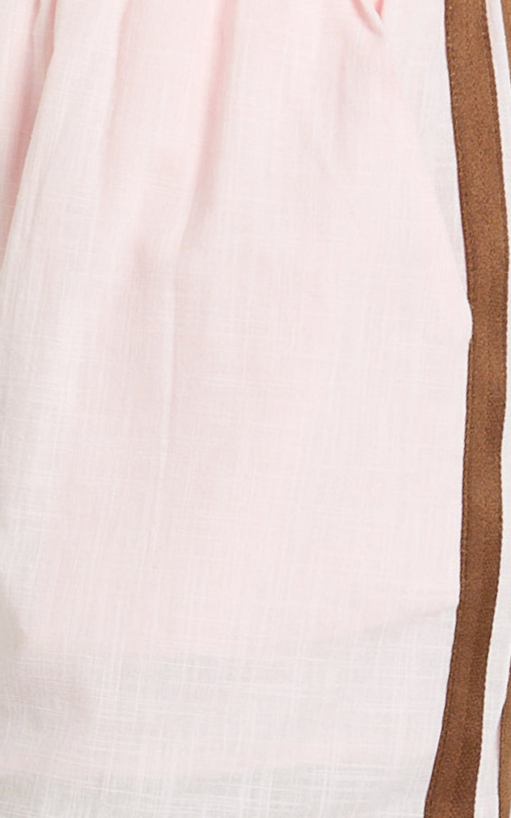 June Short - Linen Look Side Stripe Short in Pink Choc