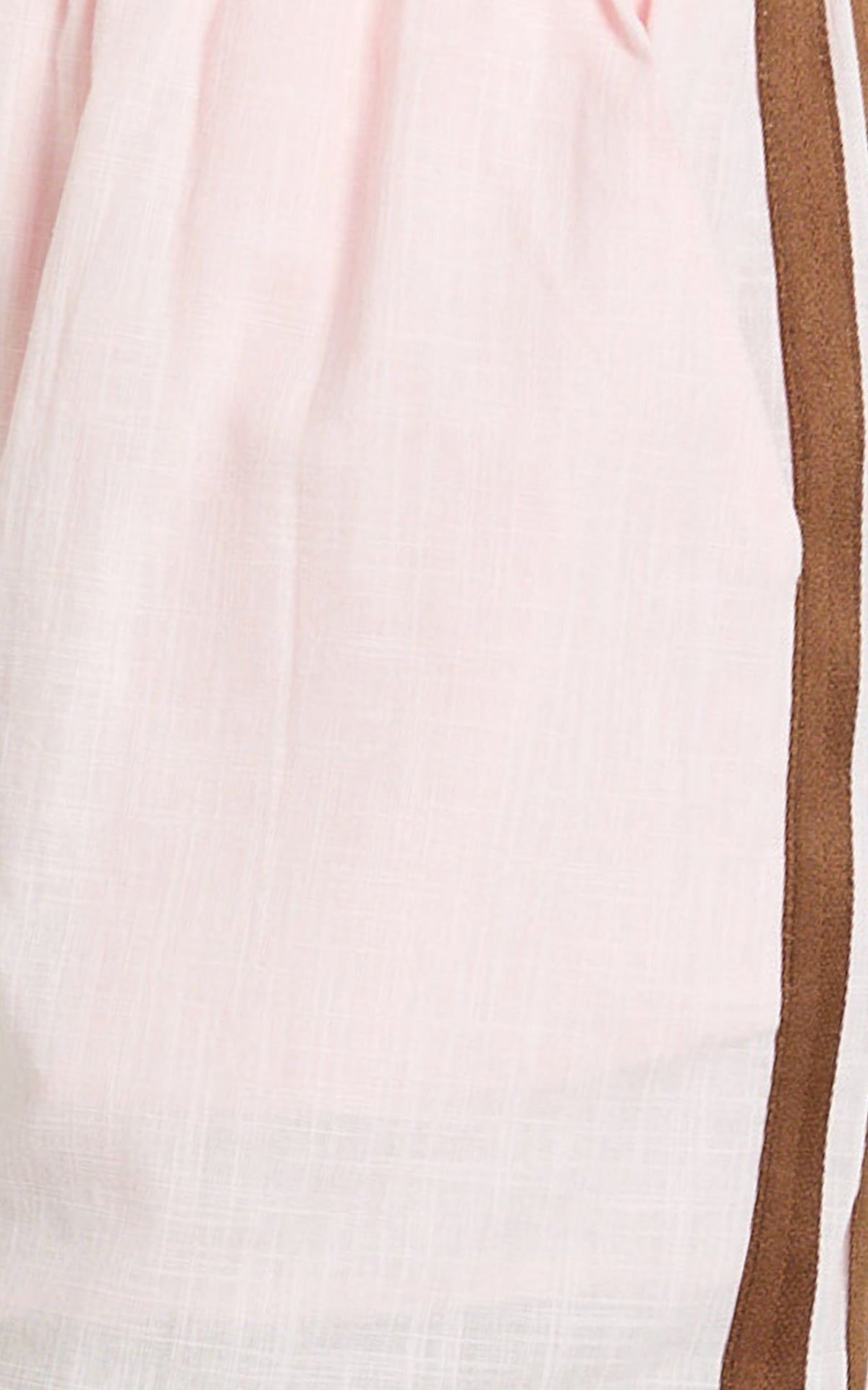 June Short - Linen Look Side Stripe Short in Pink Choc