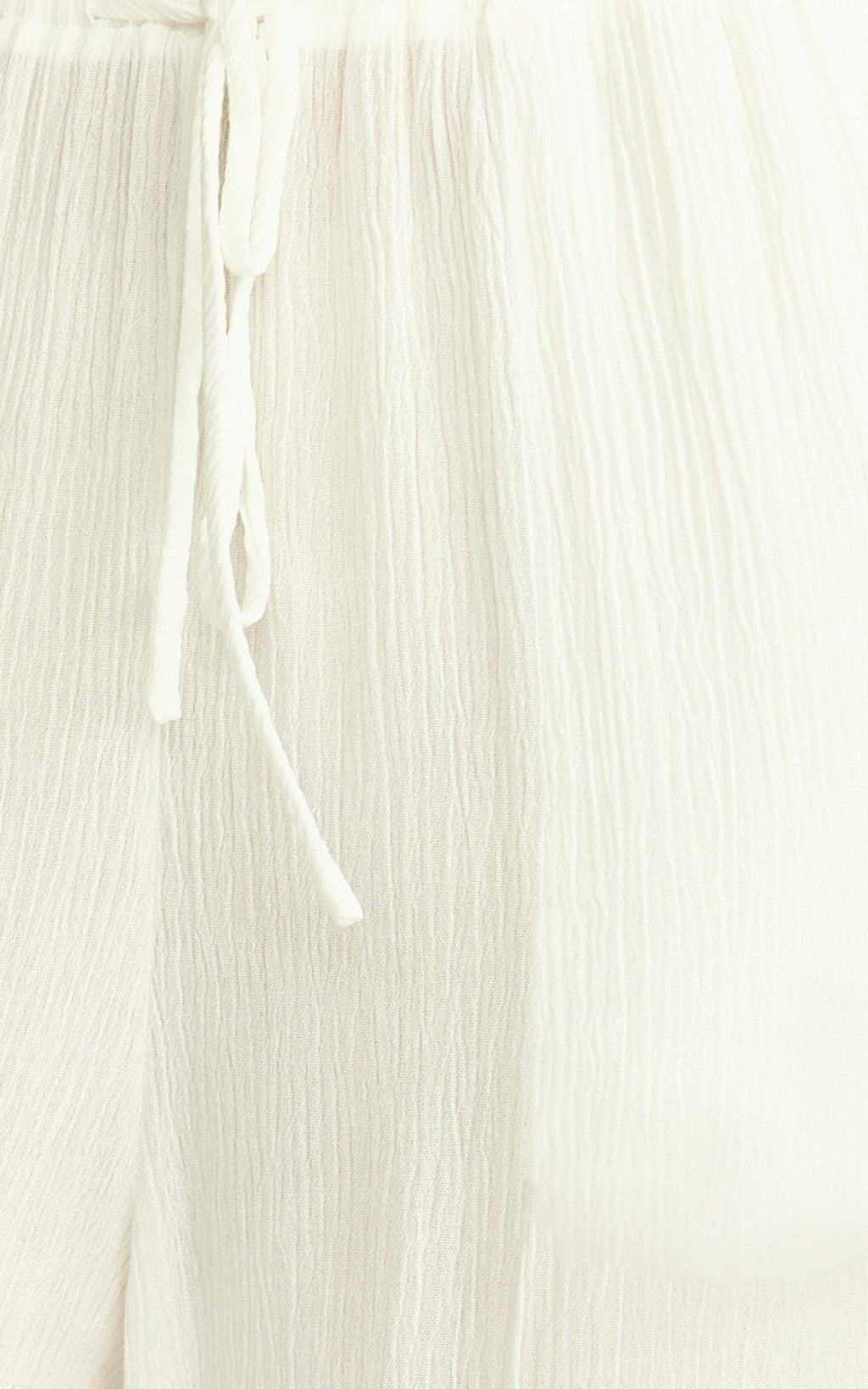 Makenna Pants - Wide Leg Crinkle Pants in White