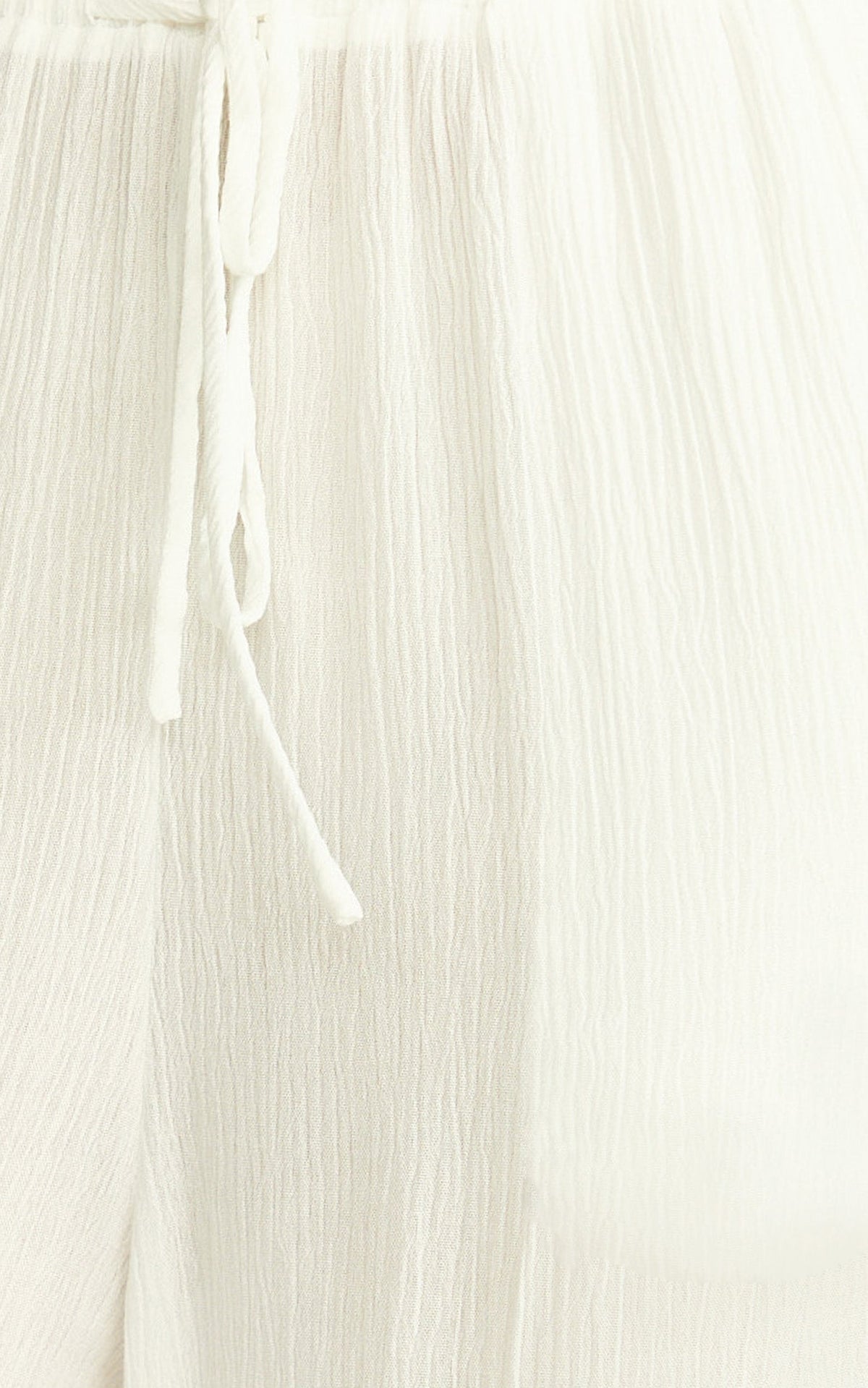 Makenna Pants - Wide Leg Crinkle Pants in White