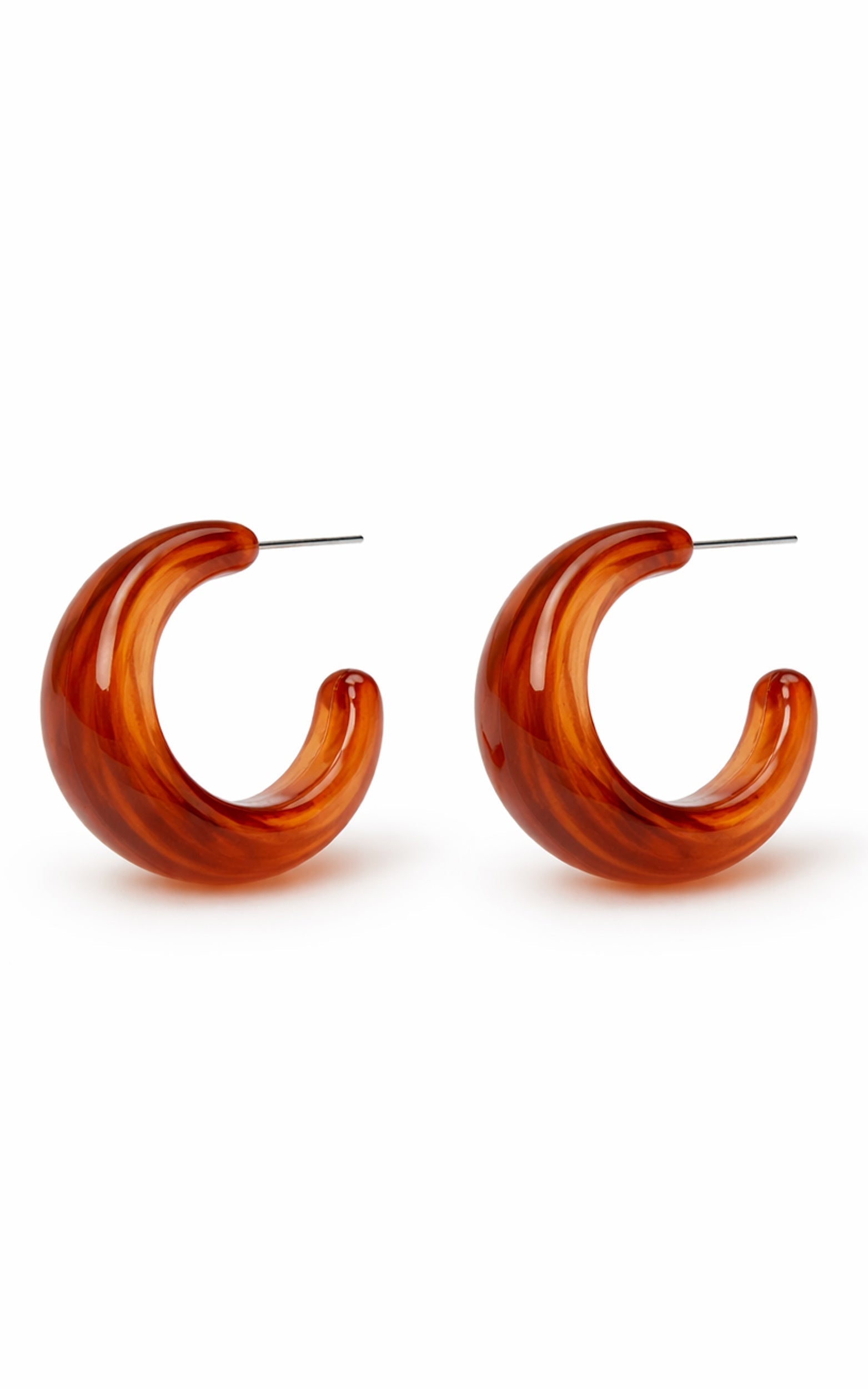 Melinda Earrings - Small Hoop Earrings in Tortoiseshell