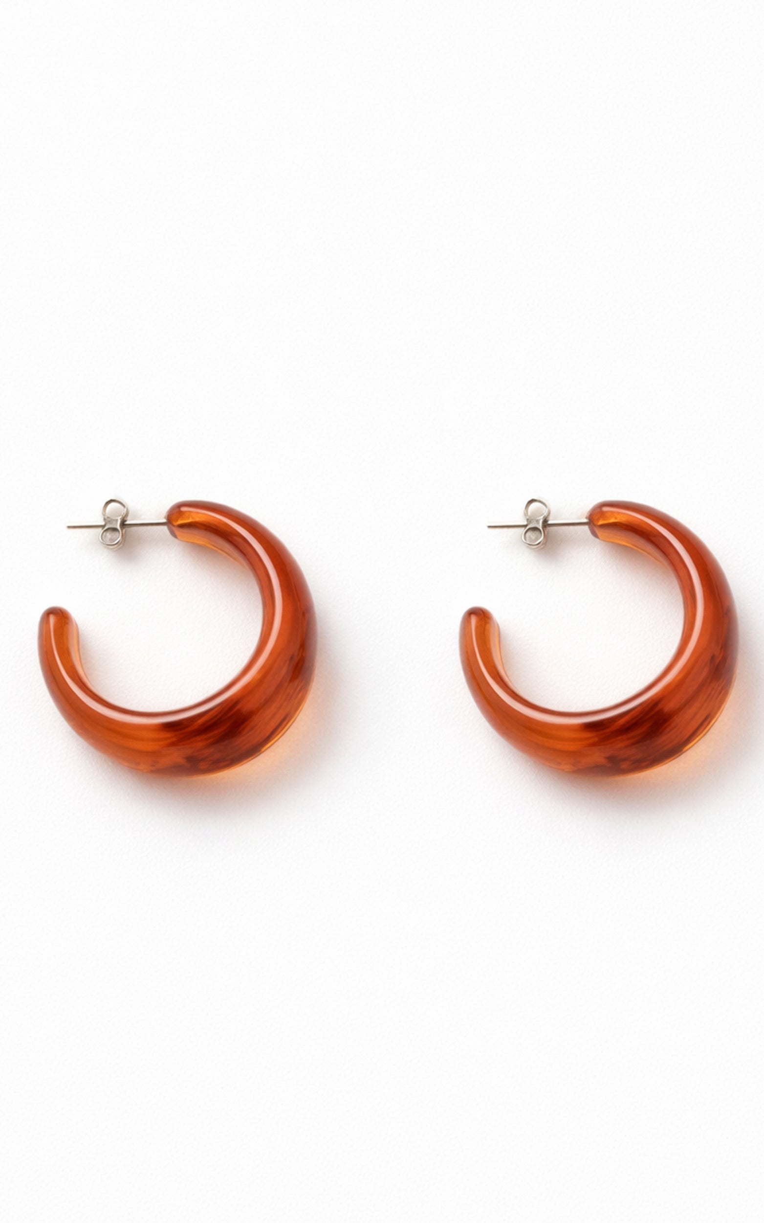Melinda Earrings - Small Hoop Earrings in Tortoiseshell