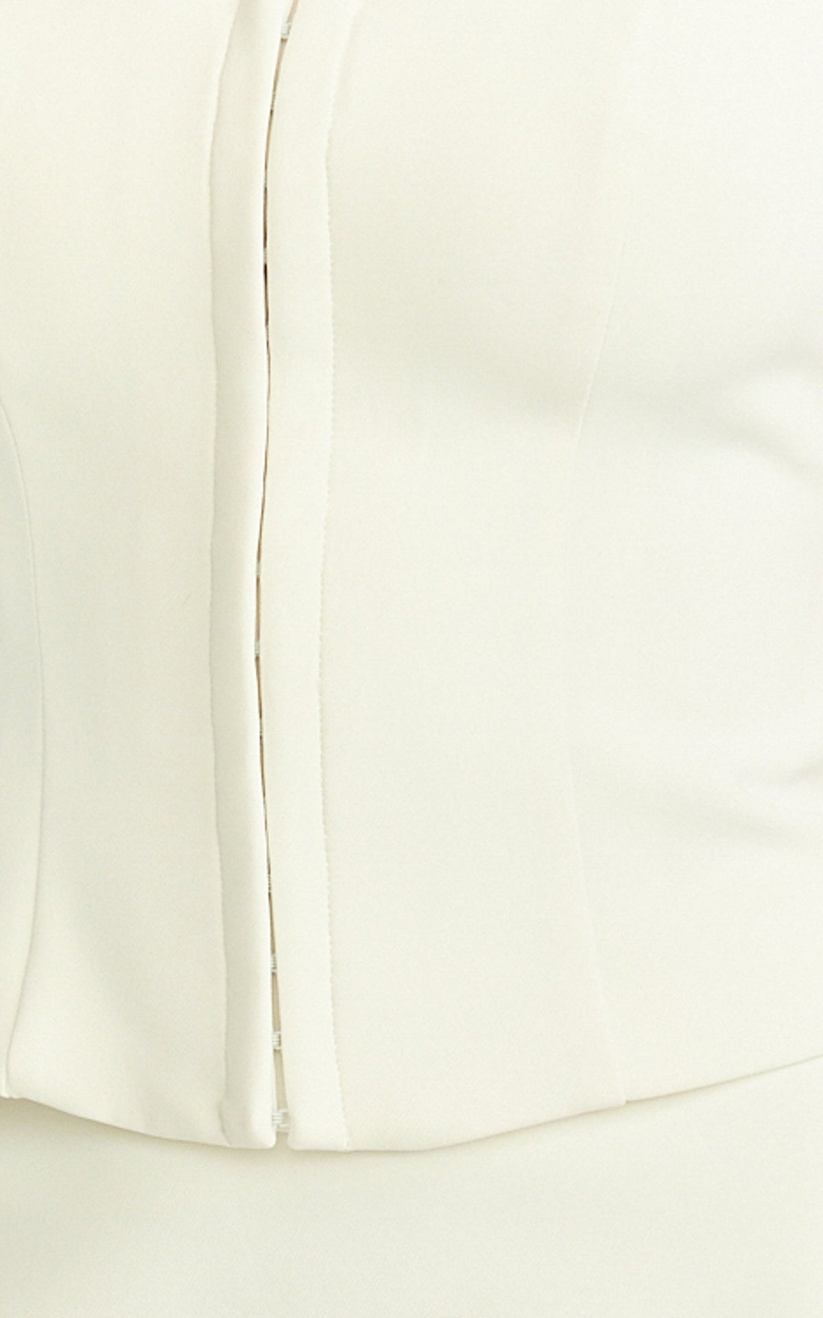 Mikey Top - Straight Neck Hook and Eye Corset Top in Off White