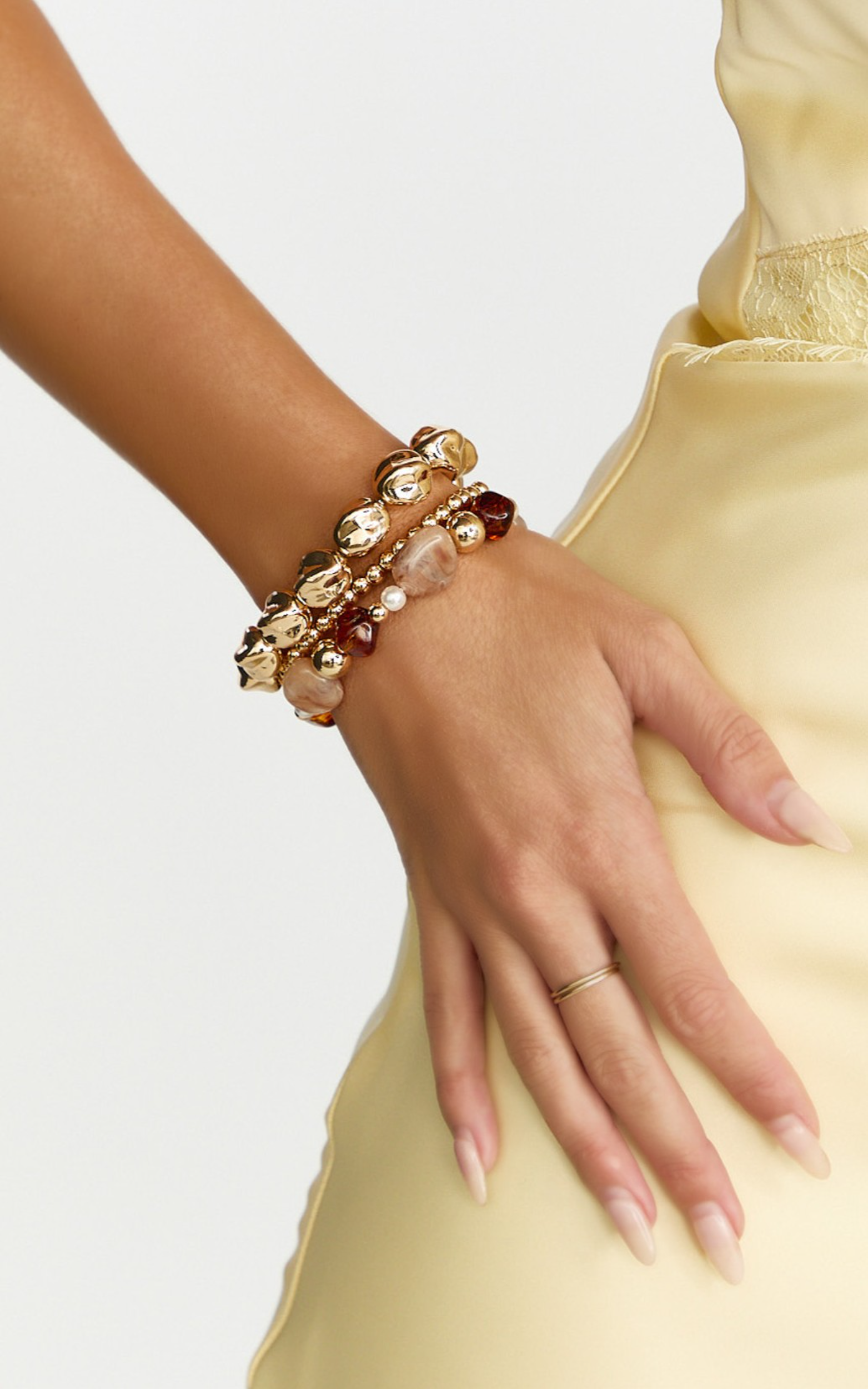 Nami Bracelet - Multi Layer Bracelet in Gold/Torte
