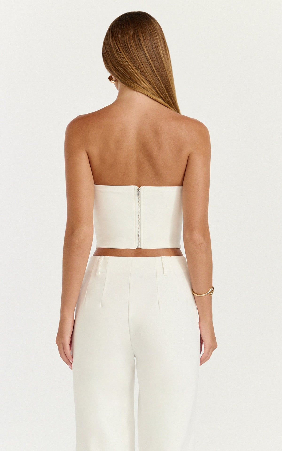 Pietra Top - Strapless Structured Top in White