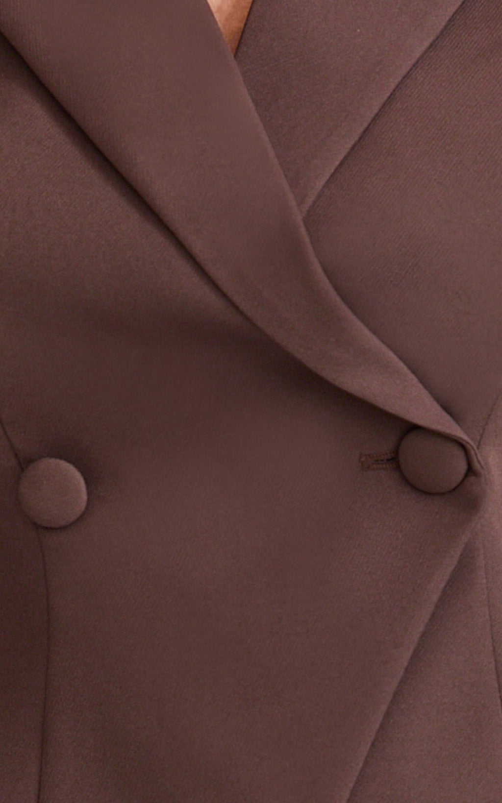 Poppy Top - Cap Sleeve Double Breasted Vest Top in Dark Chocolate