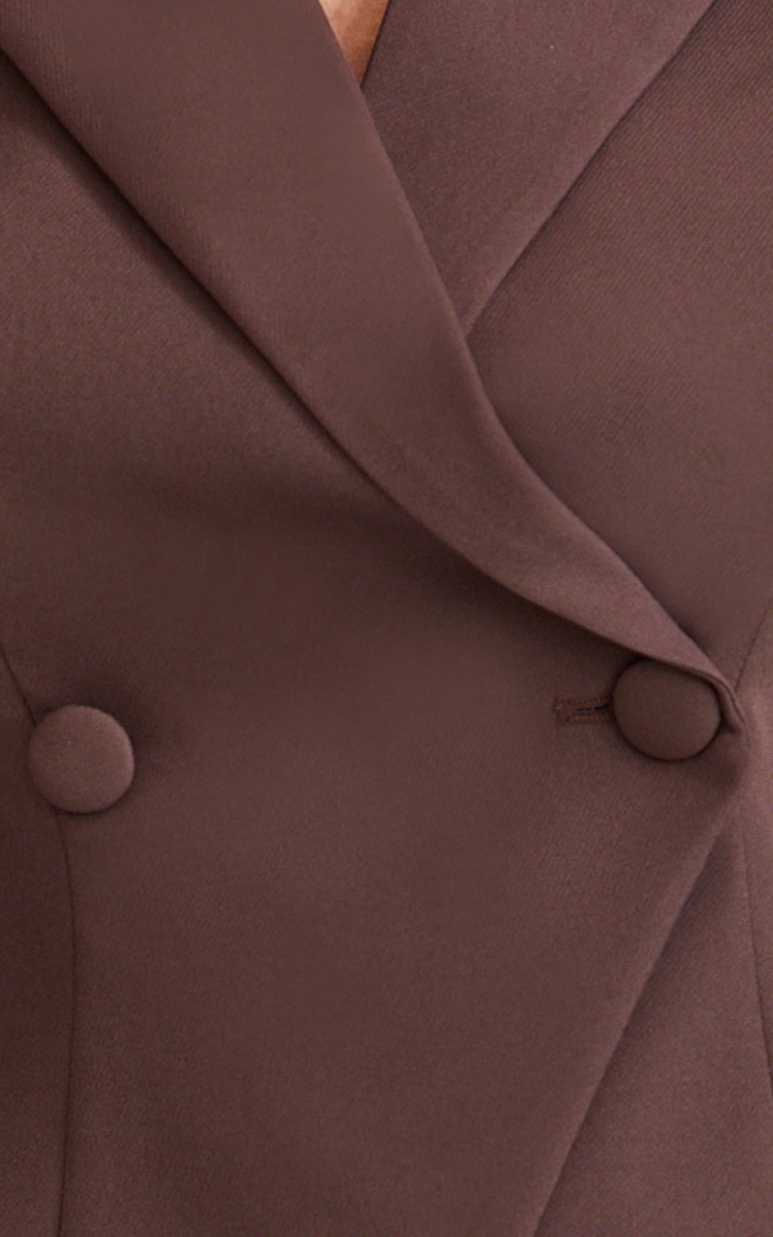 Poppy Top - Cap Sleeve Double Breasted Vest Top in Dark Chocolate
