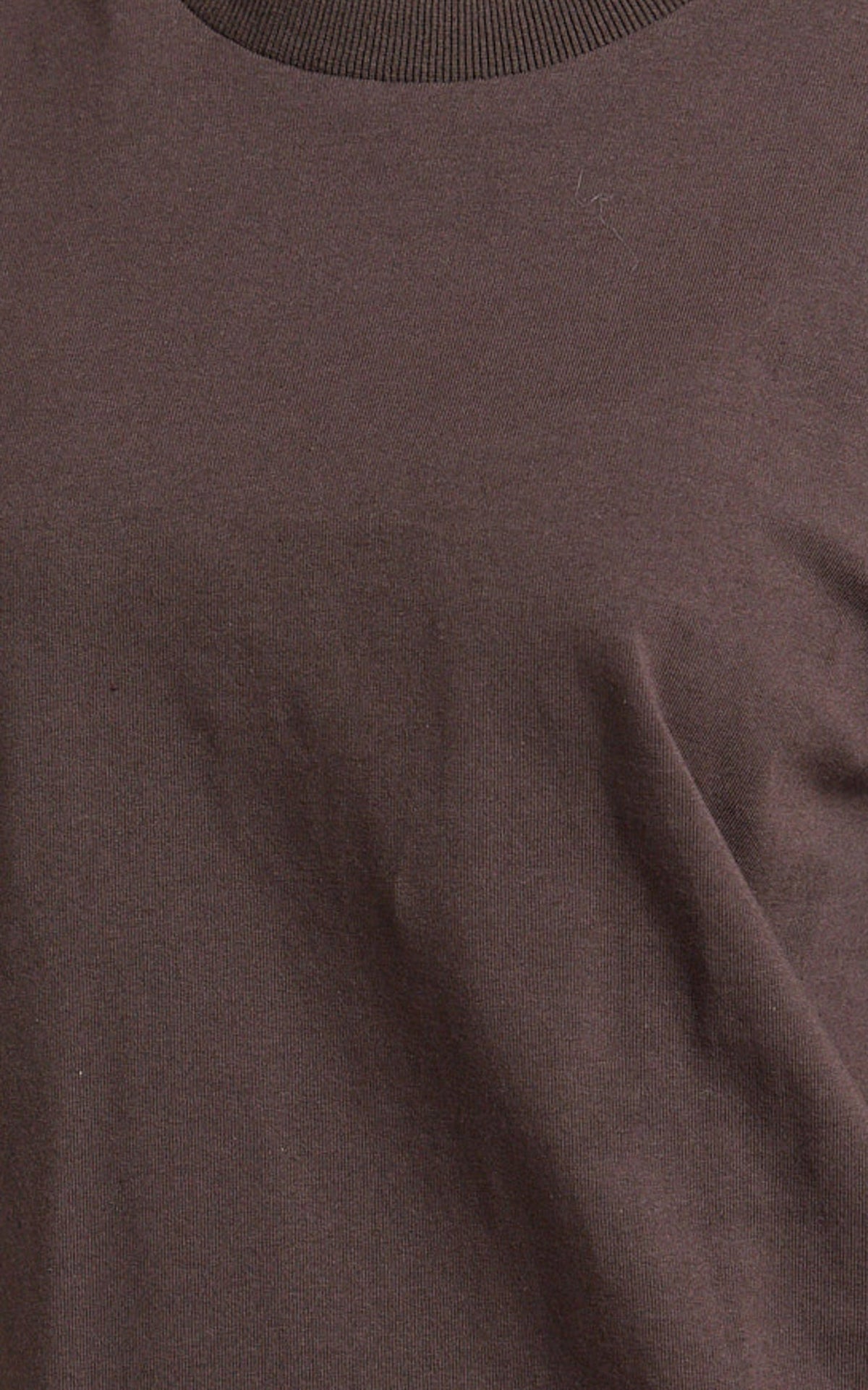 Prizza Top - Longline Boyfriend Tee Top in Chocolate