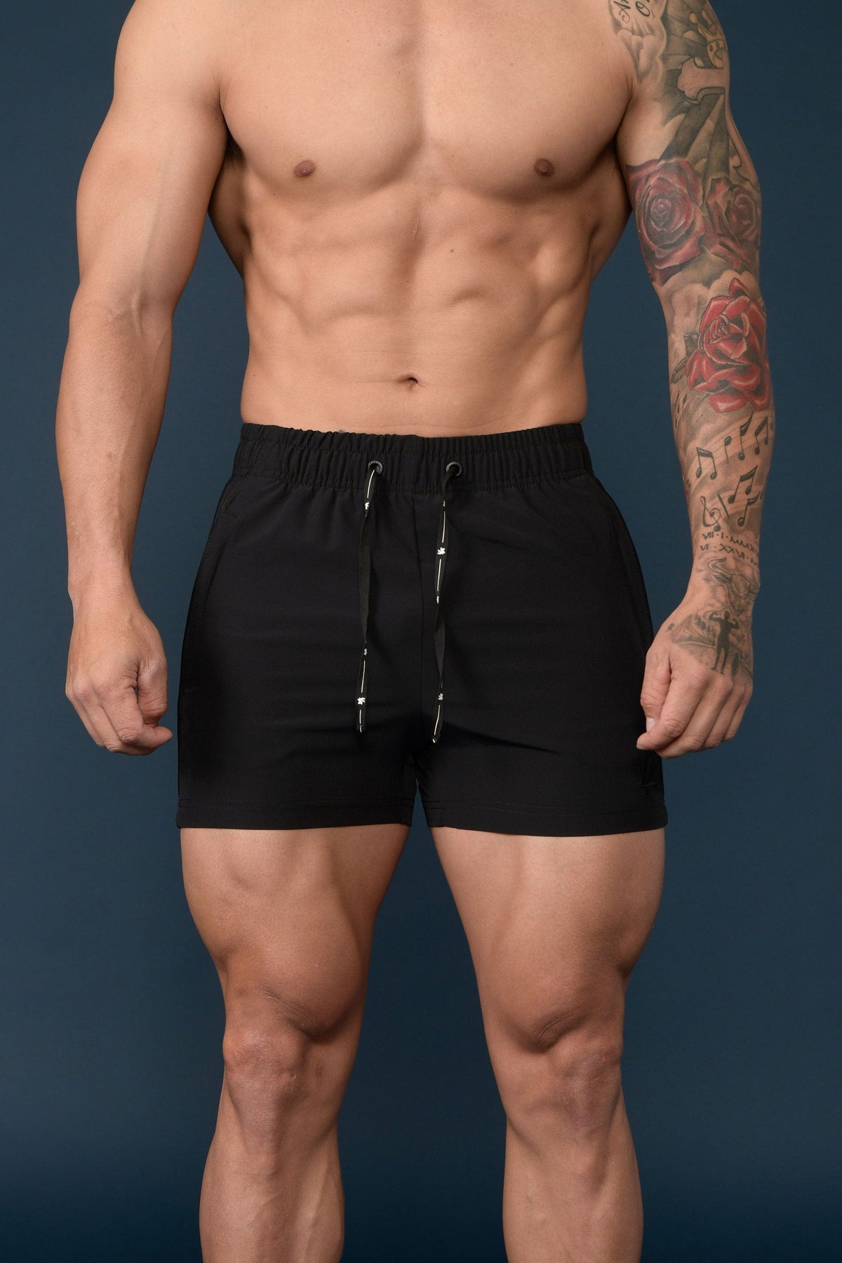 101 Bodybuilding Short Shorts - All Black / Small