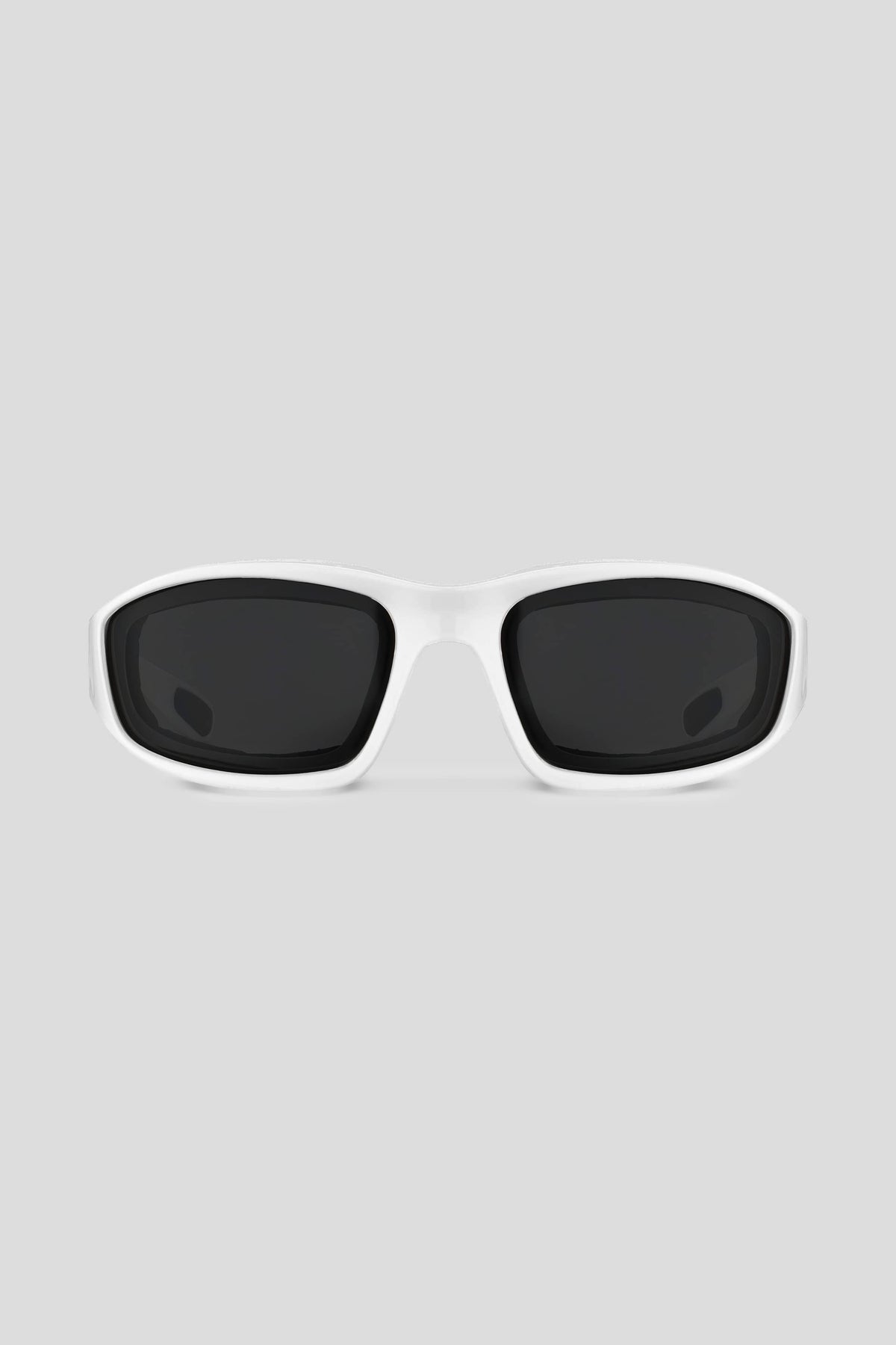 9111 Twinriders White sunglasses with polarized UV400 lenses and EVA foam padding.