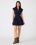 DYANNE Midnight Zip-Front Bubble-Hem Women's Dress | Steve Madden
