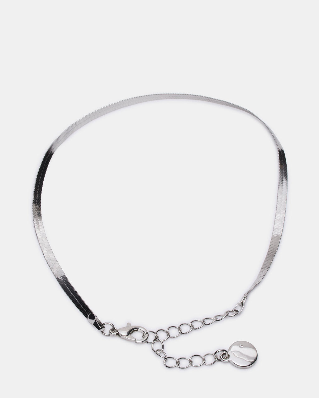 HERRINGBONE CHAIN ANKLET SET SILVER