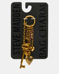 TOKEN Gold Key Heart Lock Bag Charm Accessory | Steve Madden