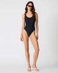 DARLING DOT ONE PIECE SWIMSUIT Black Multi Women's One-Piece Swimsuit | Steve Madden