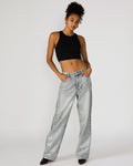 ZO Silver Straight-Leg Metallic Women's Jeans | Steve Madden