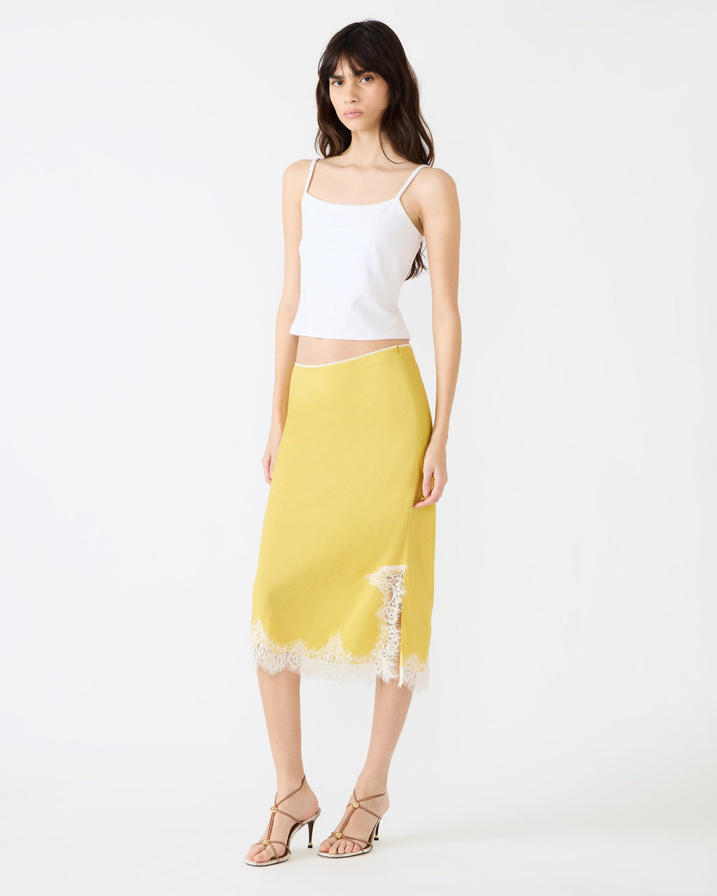 CINTHIA SKIRT GOLDEN LIME