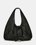ANDRE BAG Black Rhinestone Mesh Bow Sheer Top Handle Handbag | Steve Madden