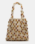 CLARISA Multi Crochet Beaded Drawstring Shoulder Handbag | Steve Madden
