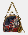 FEYRE Red/Multi Wallet Charms Kiss-Lock Crossbody Coin Purse | Steve Madden