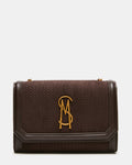 LARISA Woven Chocolate Chain Crossbody Shoulder Strap Handbag | Steve Madden