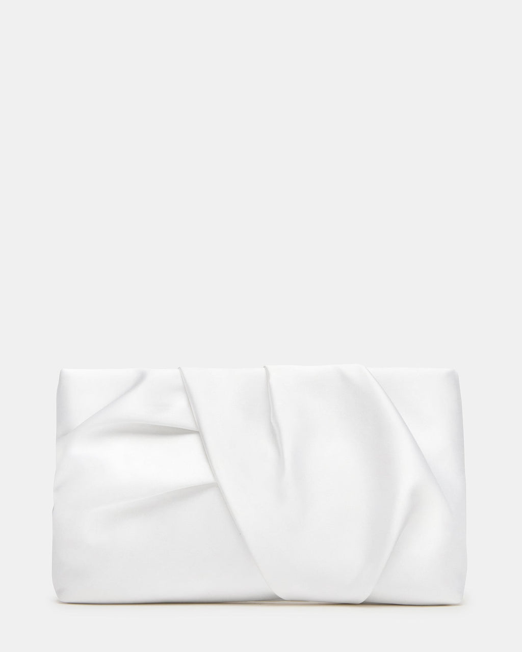 LILIA Bag White Elongated Pleated Crossbody Clutch Handbag | Steve Madden