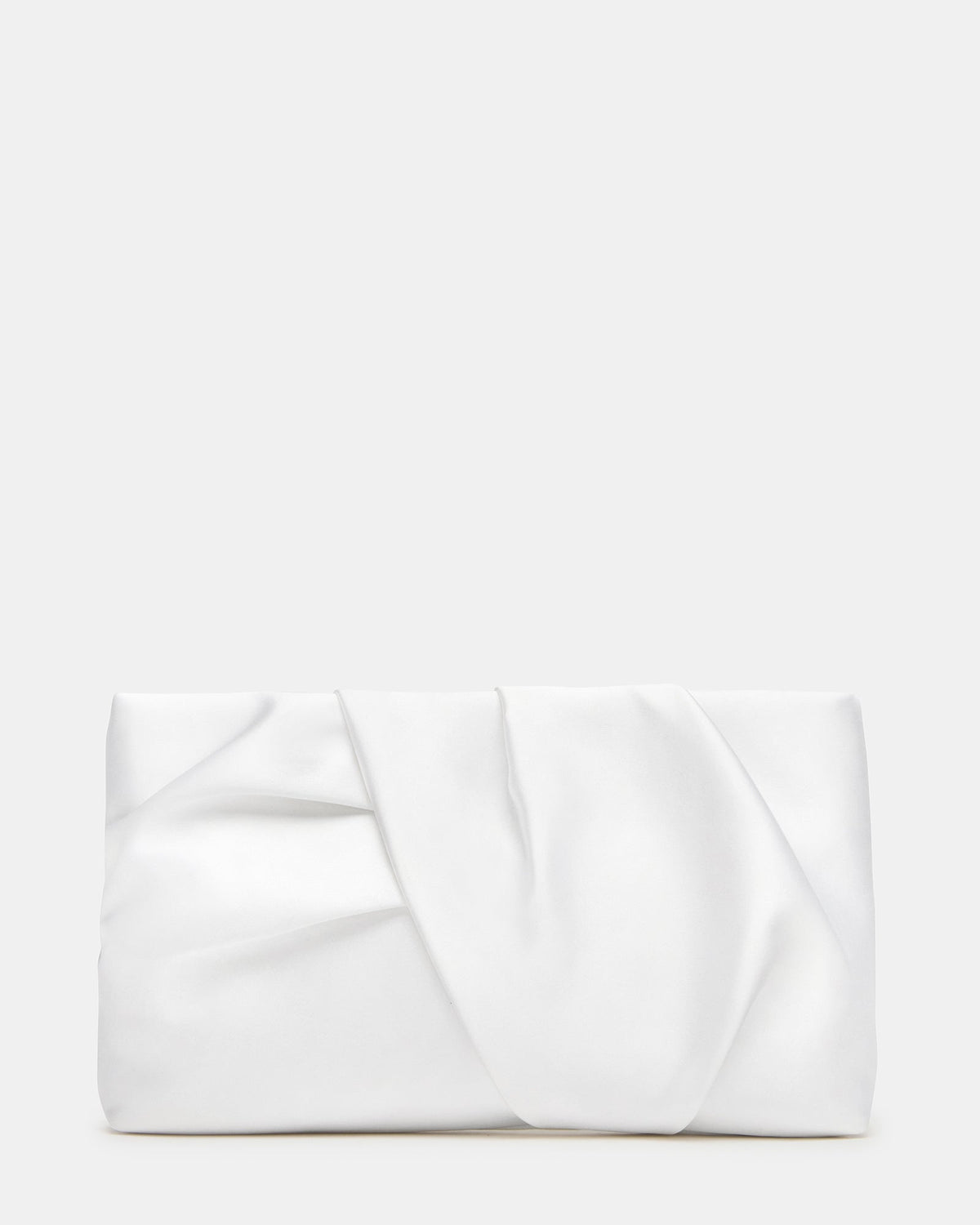 LILIA Bag White Elongated Pleated Crossbody Clutch Handbag | Steve Madden