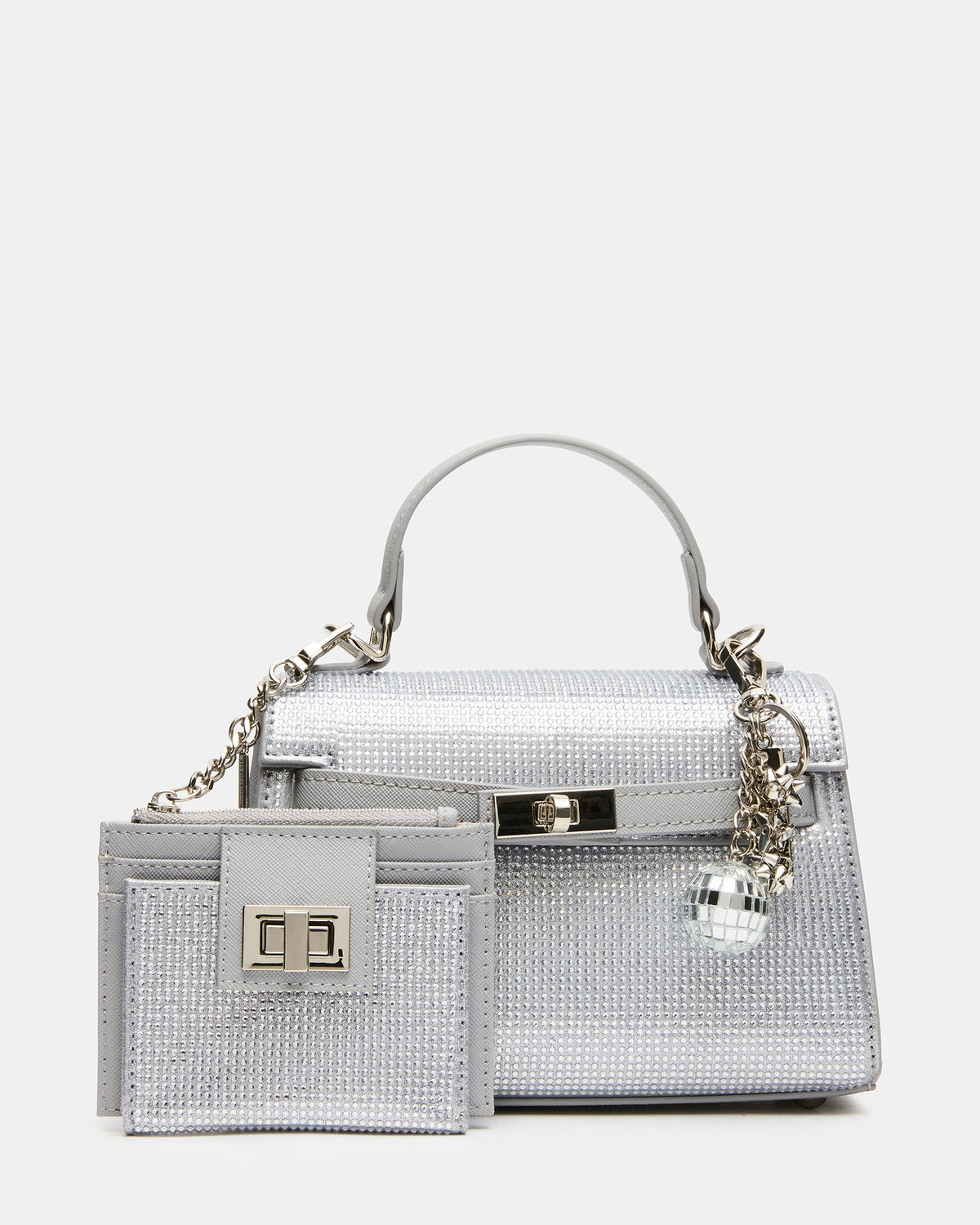 SIGNIFY Silver Top-Handle Crossbody Wallet Bag Charms Gift Set | Steve Madden